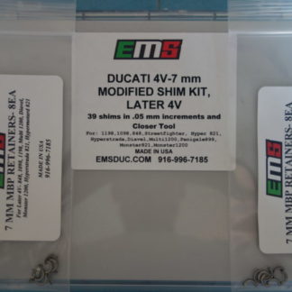 Later 4V-7mm Modified Shim Kit with 16 ea- 7mm MBP Retainers, Outside